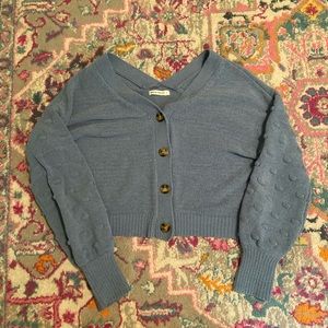 Moon & Madison Blue Cropped Sweater